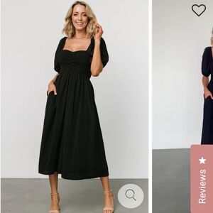 Elegant Black Midi Dress